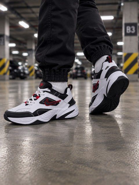 Nike M2K Tekno White Black Red