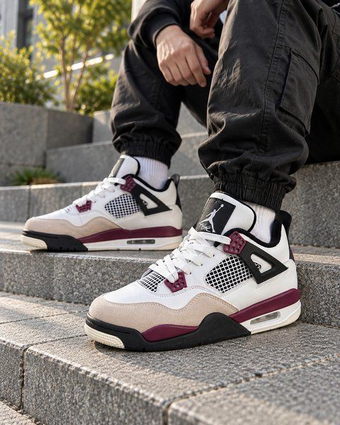 Nike Air Jordan 4 White Bordo Air  WNTR